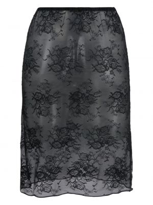 Krajkové květinové sukně Oseree černé
