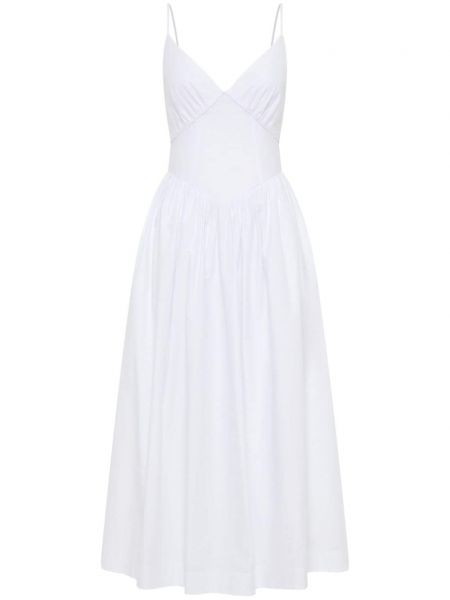 Βαμβακερή βραδινό φόρεμα Nicholas λευκό