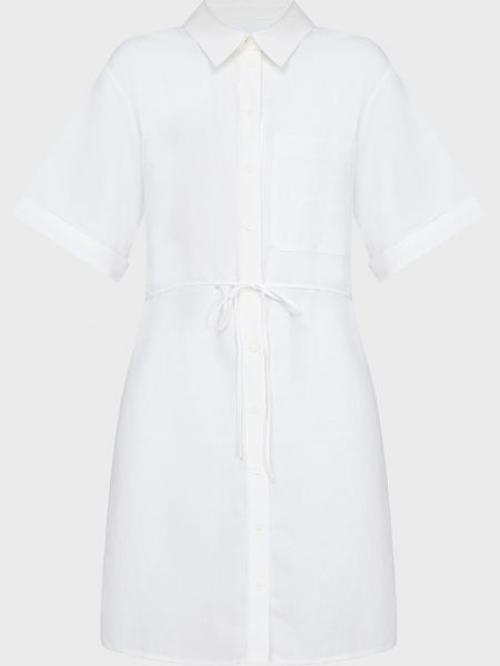 Лляна сукня-сорочка вільного крою Calvin Klein біла