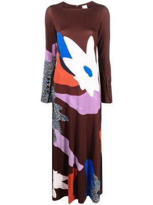 Μάξι φόρεμα με σχέδιο από ζέρσεϋ Paul Smith μαύρο