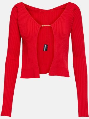 Cardigan en tricot Jacquemus rouge