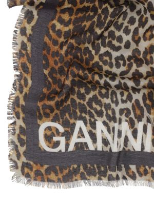 Pañuelo con estampado leopardo Ganni