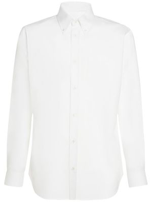 Βαμβακερό πουκάμισο Loro Piana λευκό