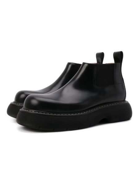 Кожаные ботинки челси Bottega Veneta черные