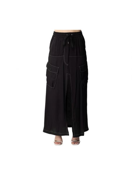 Długa spódnica z wiskozy Pinko czarna