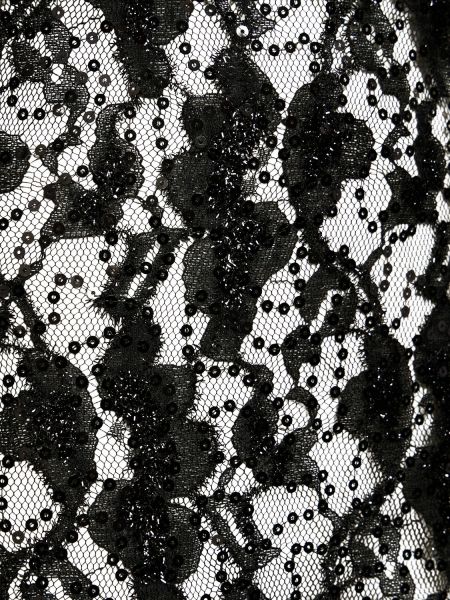 Maksi haljina s mašnom s čipkom Nina Ricci crna