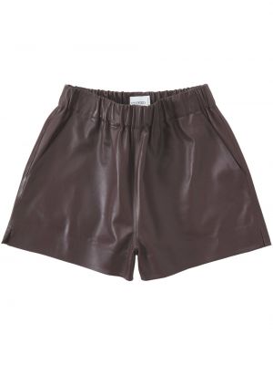 Shorts en cuir Closed marron