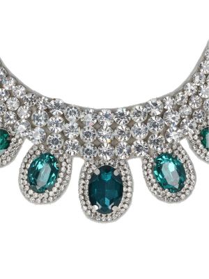 Krištáľový náhrdelník Moschino zelená