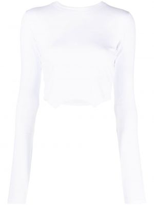 T-shirt avec manches longues drapé Srvc Studio blanc