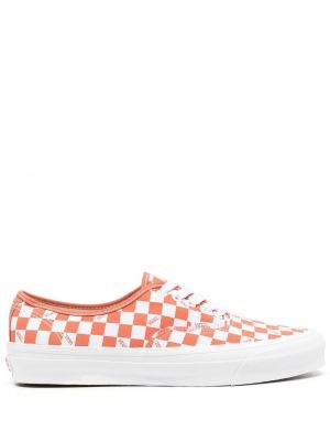 Trykt sjekket sneakers Vans oransje