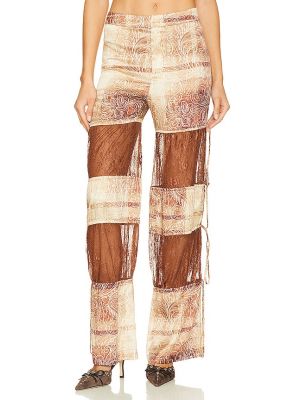 Pantalones con estampado de cachemira Kim Shui marrón
