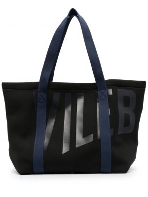Shopper handtasche mit print Vilebrequin schwarz