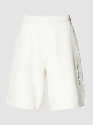 Dzianinowe szorty w jednolitym kolorze Calvin Klein białe