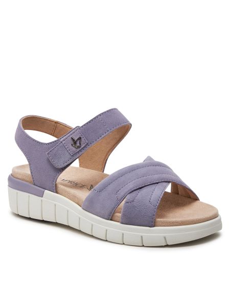 Zomšinės sandalai Caprice violetinė