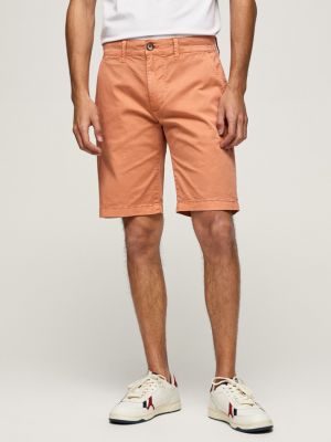 Pantaloni scurți din denim Pepe Jeans portocaliu