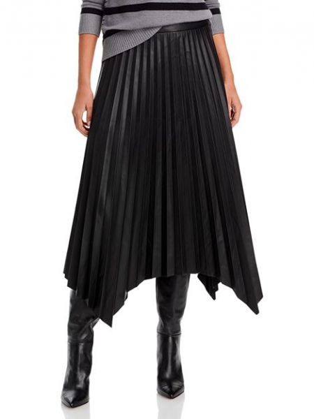 Плиссированная юбка-миди T Tahari, Black