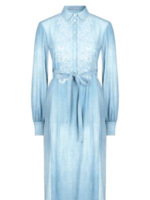 Платье-рубашка Ermanno Scervino голубое