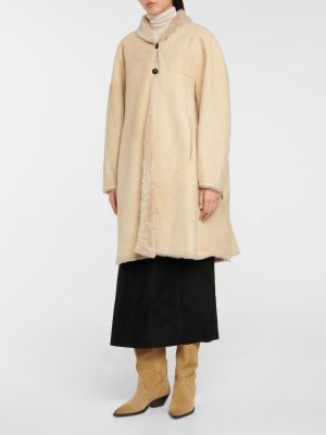 Obojstranný krátký kabát Isabel Marant béžová