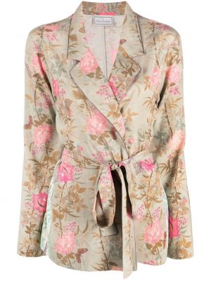 Trykt floral lang blazer Pierre-louis Mascia