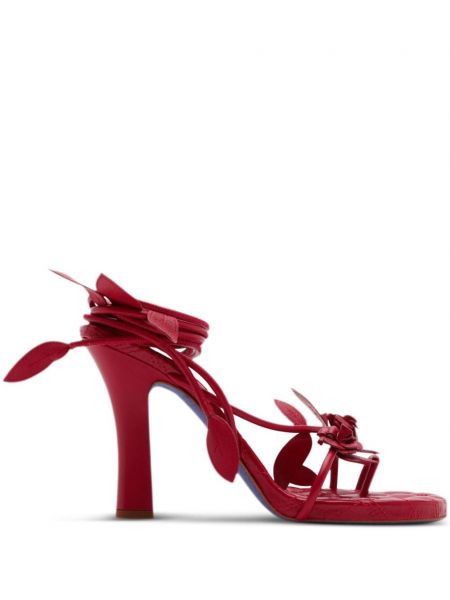 Sandale din piele Burberry roșu