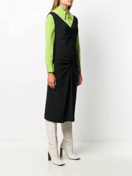 Sukienka z dekoltem w serek Christian Dior czarna