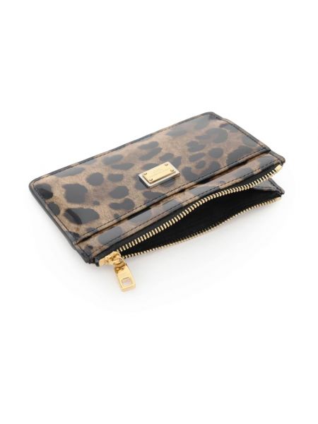 Bolsa de cuero con estampado leopardo Dolce & Gabbana