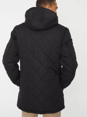 Стеганое пальто Threadbare черное