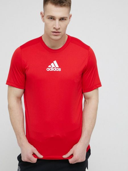 Тениска с дълъг ръкав Adidas червено
