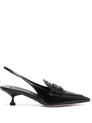 Pumpar med remmar med slingback Miu Miu svart