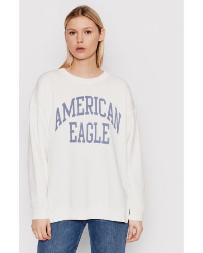 Oversized gyapjú pulóver American Eagle - fehér
