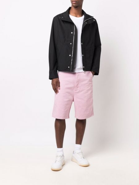 Oversized bavlněné džínové šortky Ami Paris růžové