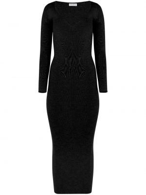 Večerní šaty s výstřihem do v Nina Ricci černé