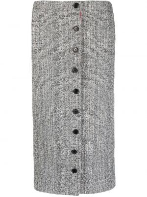 Falda de tweed Thom Browne gris