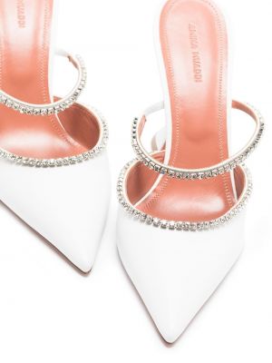 Kristallidega kingad Amina Muaddi valge