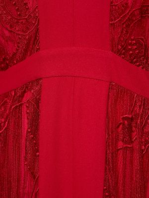 Tylové šaty s výšivkou Zuhair Murad červené