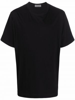 Camiseta de cuello redondo Yohji Yamamoto negro