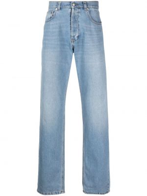 Straight leg jeans ricamati Stefan Cooke blu