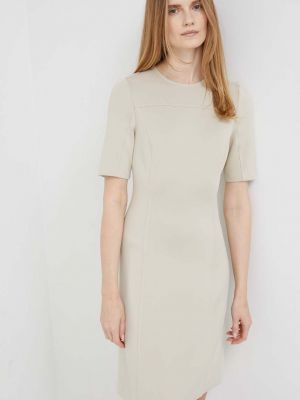 Sukienka mini dopasowana Calvin Klein beżowa