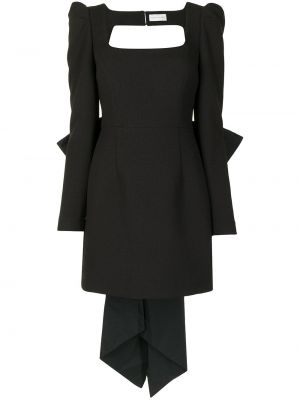 Mini vestido con lazo oversized Rebecca Vallance negro