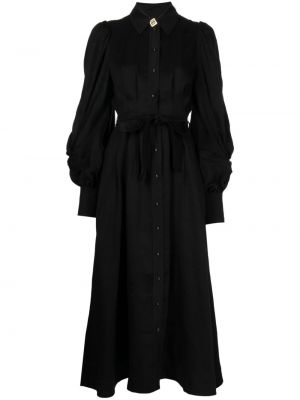 Pamučna midi haljina Aje crna