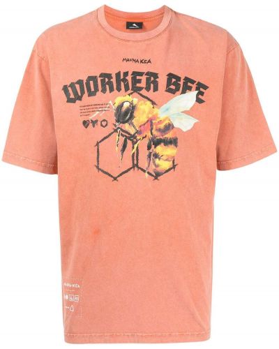 Тениска с принт Mauna Kea оранжево
