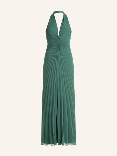 Sukienka z dekoltem typu halter V By Vera Mont zielona