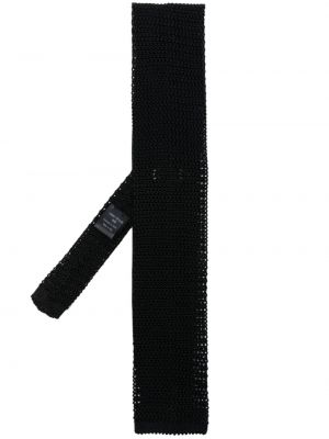 Pletená hedvábná kravata Fursac černá