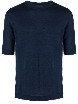 Тениска с кръгло деколте Lardini синьо