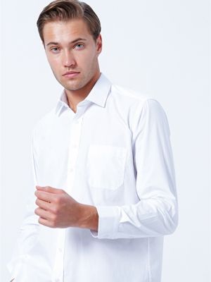 Однотонная рубашка Süvari белая