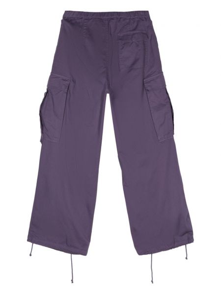 Bavlněné rovné kalhoty Bluemarble fialové