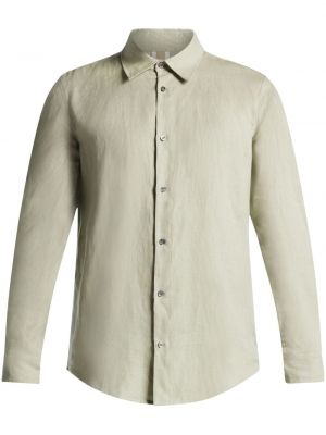 Chemise en lin avec manches longues Ché vert