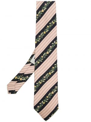 Jedwabny krawat w kwiatki z nadrukiem Etro
