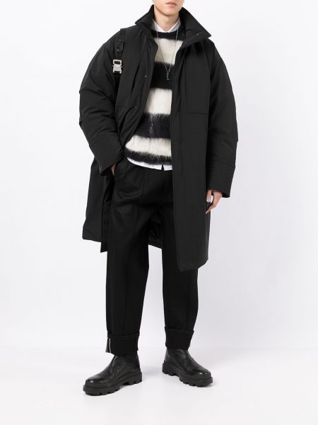 Abrigo con botones oversized Wooyoungmi negro