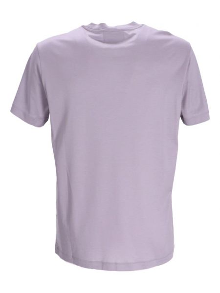Tričko s potiskem Emporio Armani fialové